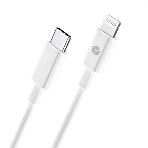 Levně Sturdo Datový a nabíjecí kabel MFi USB-C/Lightning, 3A, 1m, bílý