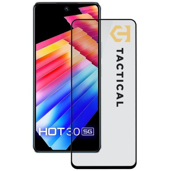 Tactical Ochranné sklo Shield 5D pro Infinix Hot 30 5G, černé Tactical Ochranné sklo Shield 5D pro Infinix Hot 30 5G, černé