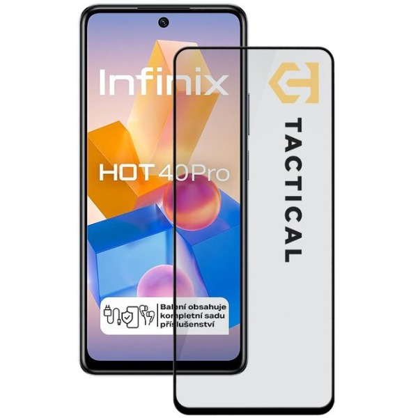 Levně Tactical Ochranné sklo Shield 5D pro Infinix Hot 40 Pro, černé