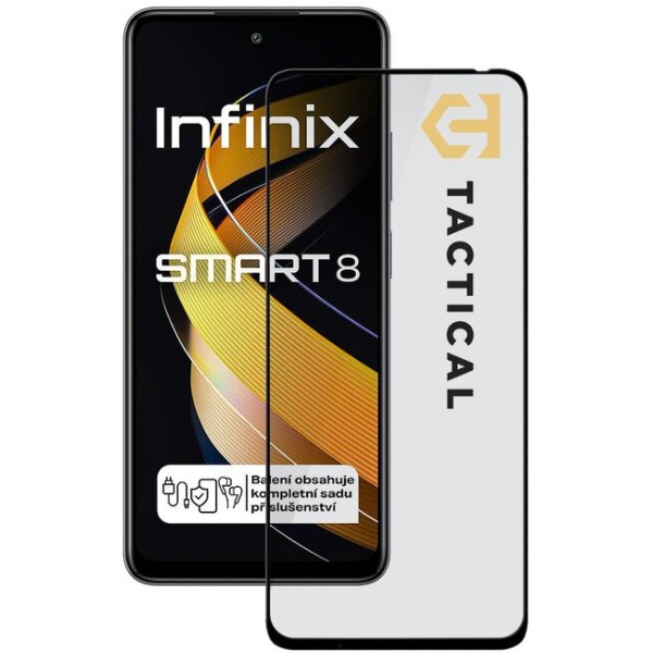 Levně Tactical Ochranné sklo Shield 5D pro Infinix Smart 8, černé