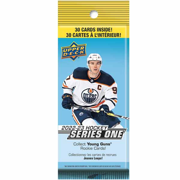 2022/23 Upper Deck Series 1 Hockey Retail Fatpack Balíček Karet 2022/23 Upper Deck Series 1 Hockey Retail Fatpack Balíček Karet
