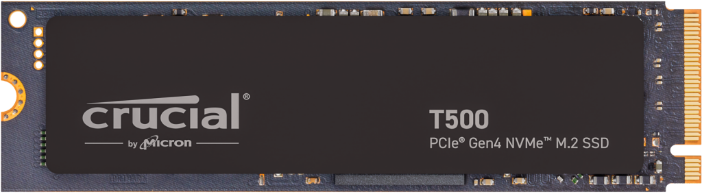 Crucial SSD T500 1TB M.2 NVMe Gen4 7300/6800 MBps Crucial SSD T500 1TB M.2 NVMe Gen4 7300/6800 MBps