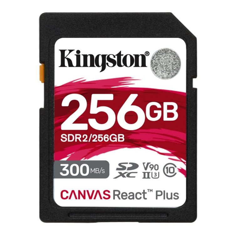 Kingston Canvas React Plus 256 GB SDXC UHS-II U3 V90, R300, W260