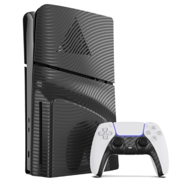PlayStation 5 Slim Black Wave kryt na konzoli PlayStation 5 Slim Black Wave kryt na konzoli