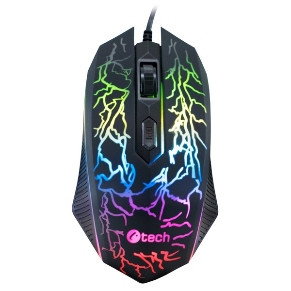 Herní myš C-Tech Tychon, USB, 3200 DPI, 7 barev, černá Herní myš C-Tech Tychon, USB, 3200 DPI, 7 barev, černá
