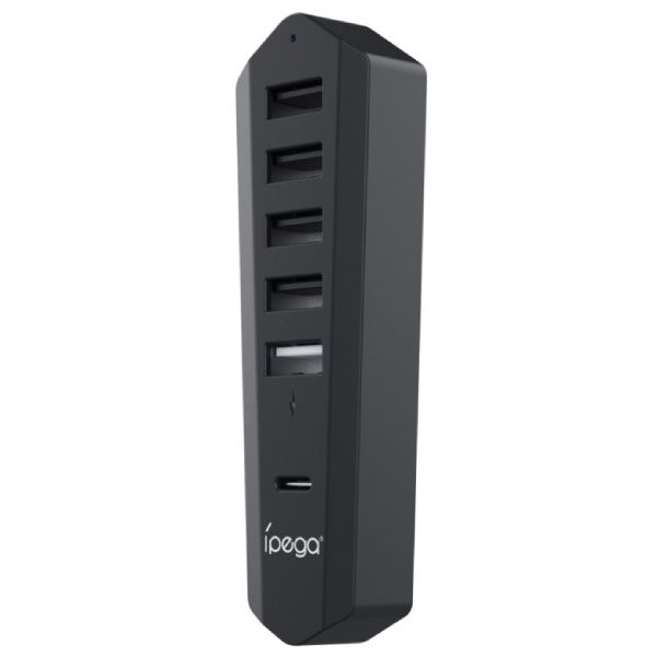 iPega P5S003 USB/USB-C HUB pro PS5 Slim/PS5 Pro Black