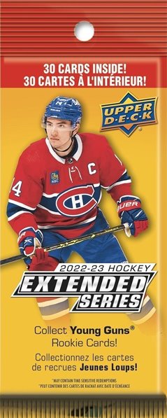 2022/23 Upper Deck Extended Series Hockey Fat Balíček Karet 2022/23 Upper Deck Extended Series Hockey Fat Balíček Karet