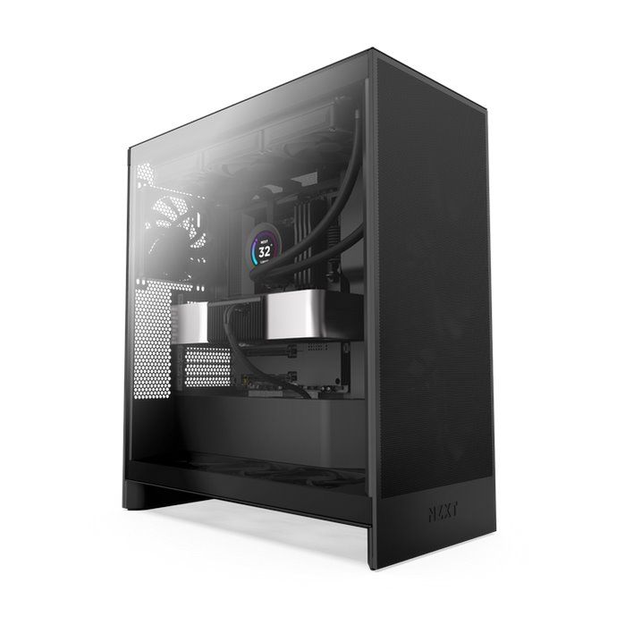 NZXT case H7 Flow / 2x 120 mm fan / tempered glass / mesh panel / black