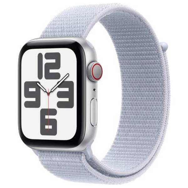 Apple Watch SE GPS + Cellular 40mm Silver Aluminium Case with Blue Cloud Sport Loop Apple Watch SE GPS + Cellular 40mm Silver Aluminium Case with Blue Cloud Sport Loop