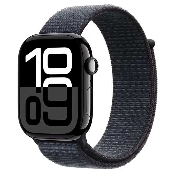 Apple Watch Series 10 GPS 46mm Klavírně černý hliník s atramentovým fialovým provlékacím sportovním řemínkem Apple Watch Series 10 GPS 46mm Klavírně černý hliník s atramentovým fialovým provlékacím sportovním řemínkem
