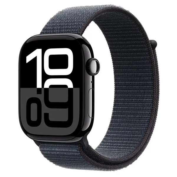 Apple Watch Series 10 GPS + Cellular 46mm Klavírně černý hliník s atramentovým fialovým provlékacím sportovním řemínkem Apple Watch Series 10 GPS + Cellular 46mm Klavírně černý hliník s atramentovým fialovým provlékacím sportovním řemínkem