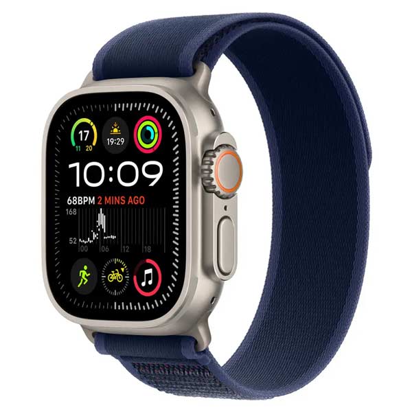 Apple Watch Ultra 2 GPS + Cellular 49mm Natural Titanium Case with Blue Trail Loop - M/L Apple Watch Ultra 2 GPS + Cellular 49mm Natural Titanium Case with Blue Trail Loop - M/L