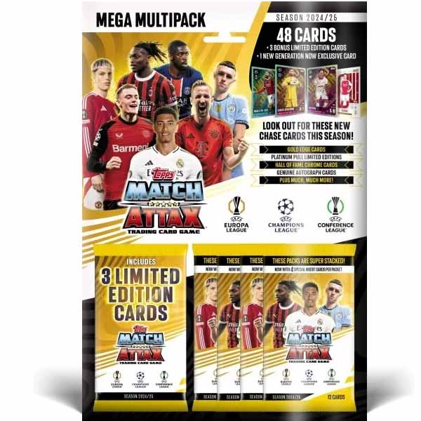 Fotbalové karty Topps Match Attax TCG 2024/25 UCC Mega Multipack Fotbalové karty Topps Match Attax TCG 2024/25 UCC Mega Multipack