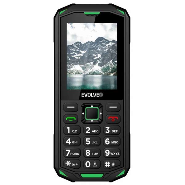 Evolveo StrongPhone X5, vodotěsný odolný Dual SIM telefon, černo-zelený Evolveo StrongPhone X5, vodotěsný odolný Dual SIM telefon, černo-zelený