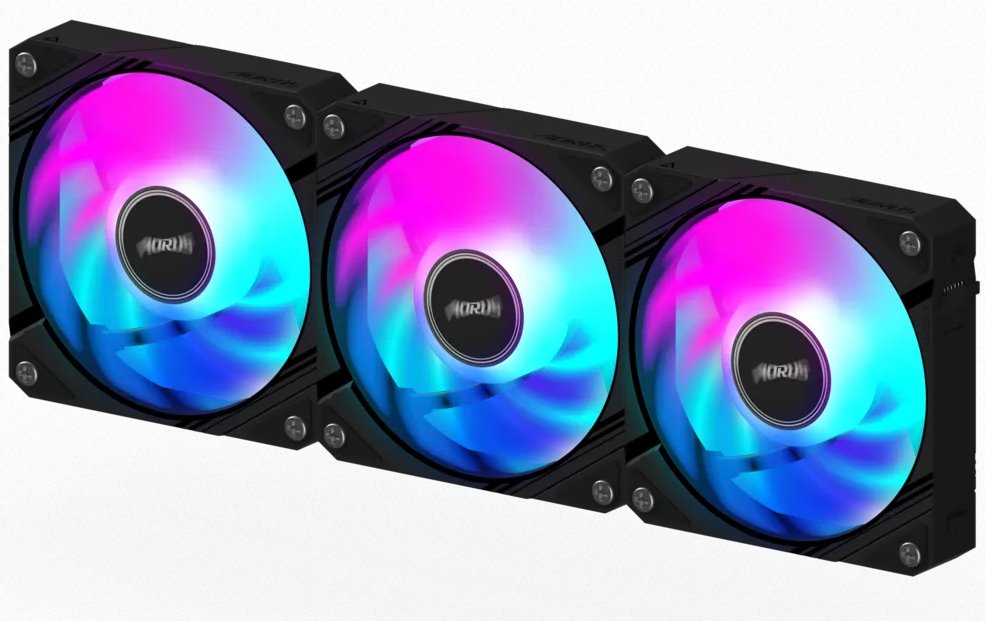 Gigabyte AORUS EZ CHAIN FAN 120, ARGB, black, 3-Pack Gigabyte AORUS EZ CHAIN FAN 120, ARGB, black, 3-Pack
