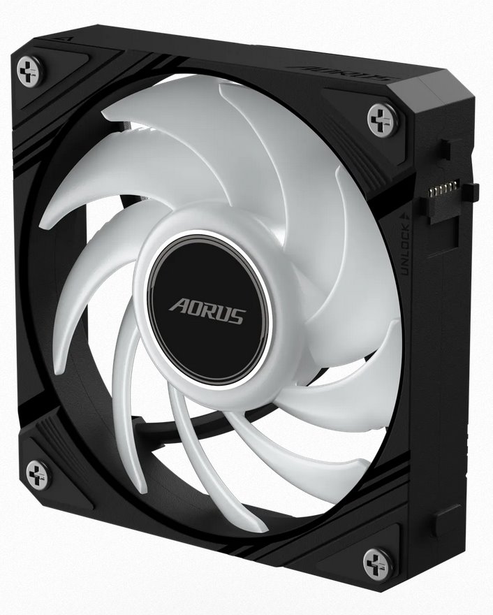 Gigabyte AORUS EZ CHAIN FAN 120, ARGB, black Gigabyte AORUS EZ CHAIN FAN 120, ARGB, black