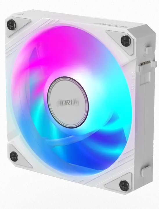 Gigabyte AORUS EZ CHAIN FAN 120 ICE, ARGB, white Gigabyte AORUS EZ CHAIN FAN 120 ICE, ARGB, white