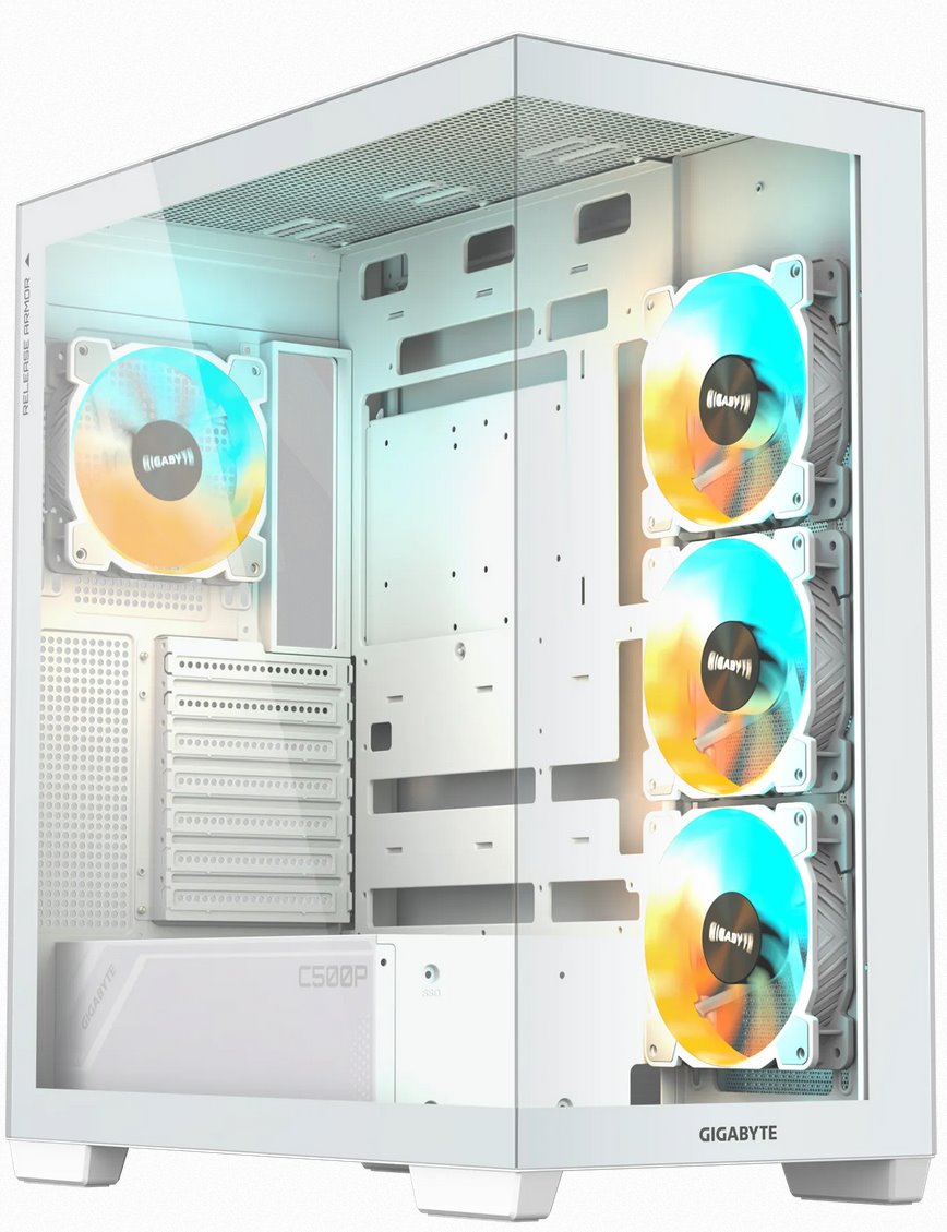 GIGABYTE case C500 PANORAMIC STEALTH ICE, ATX, Mid Tower, white GIGABYTE case C500 PANORAMIC STEALTH ICE, ATX, Mid Tower, white