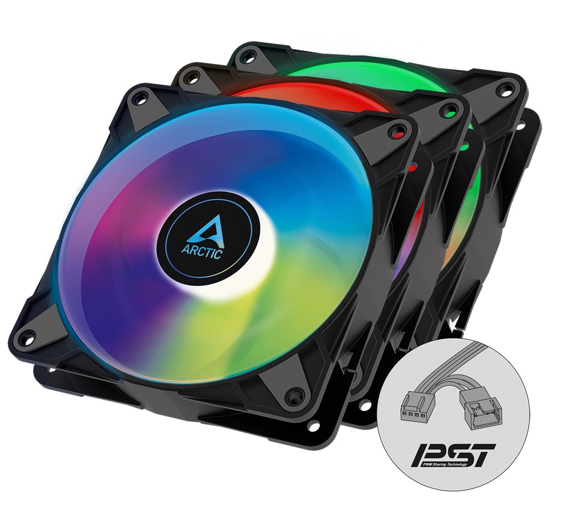 Arctic ventilátor P12 PWM PST A-RGB 3k balení Arctic ventilátor P12 PWM PST A-RGB 3k balení