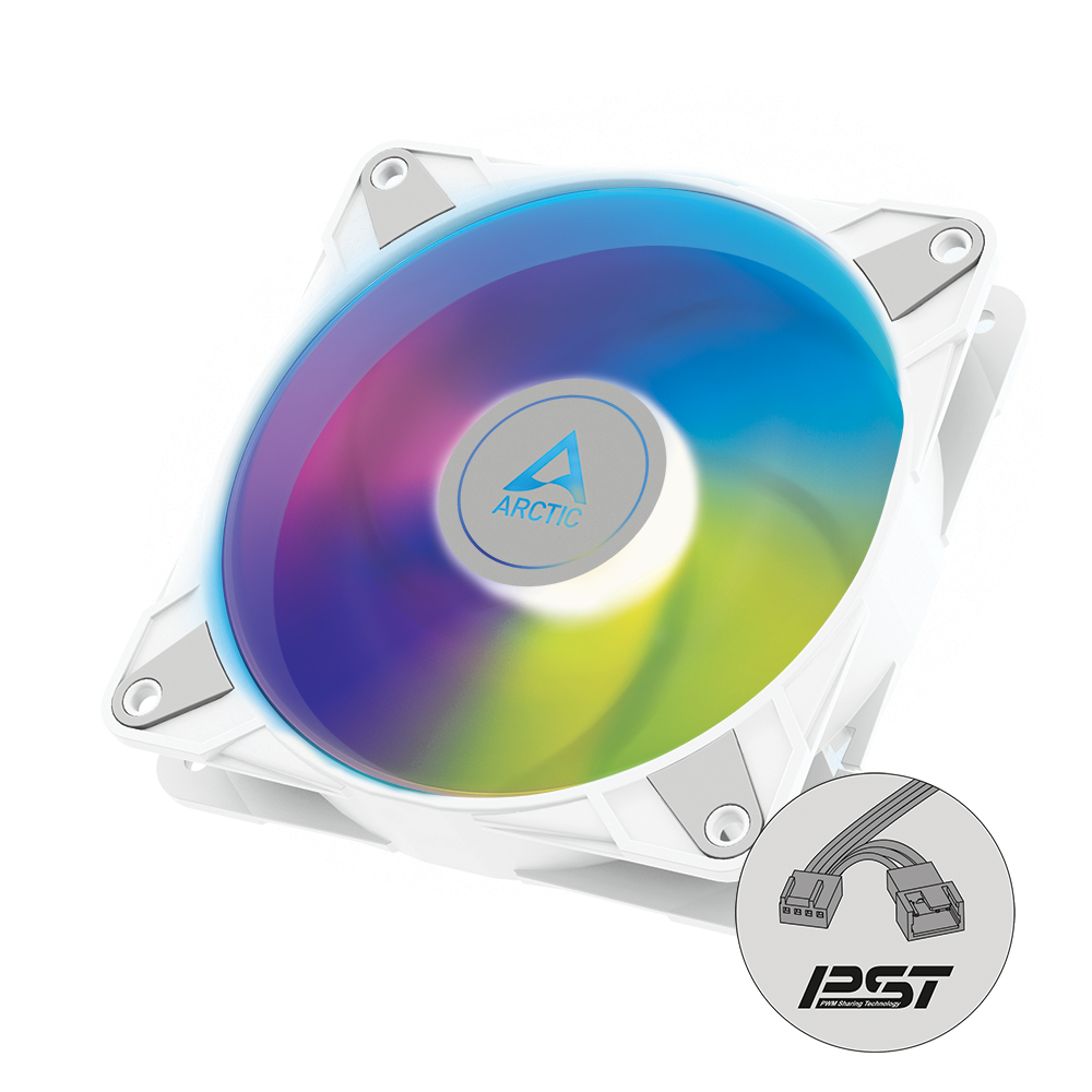 Arctic ventilátor P12 PWM PST A-RGB white Arctic ventilátor P12 PWM PST A-RGB white
