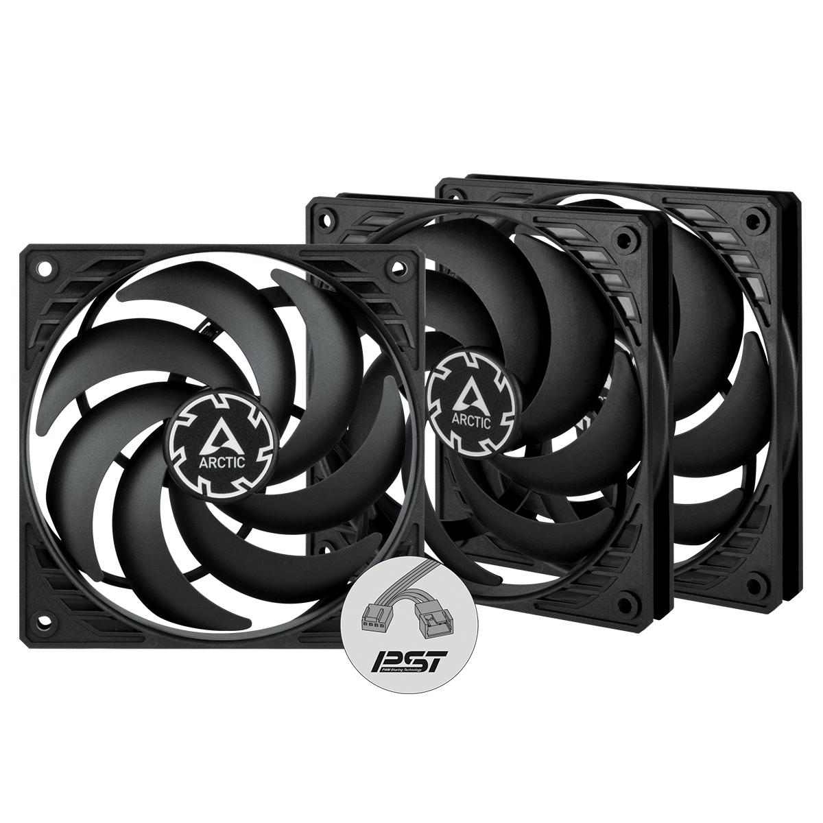 Arctic ventilátor P12 Slim PWM PST 3ks balení Arctic ventilátor P12 Slim PWM PST 3ks balení
