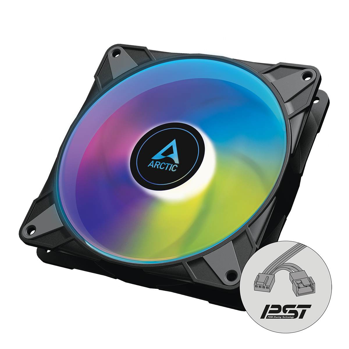 Arctic ventilátor P14 PWM PST A-RGB black Arctic ventilátor P14 PWM PST A-RGB black
