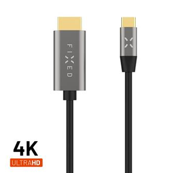 FIXED Video Cable USB-C/HDMI, USB-C 3.1 Gen 2 18Gbps, HDMI 2.0 4K60Hz, 2m, grey FIXED Video Cable USB-C/HDMI, USB-C 3.1 Gen 2 18Gbps, HDMI 2.0 4K60Hz, 2m, grey
