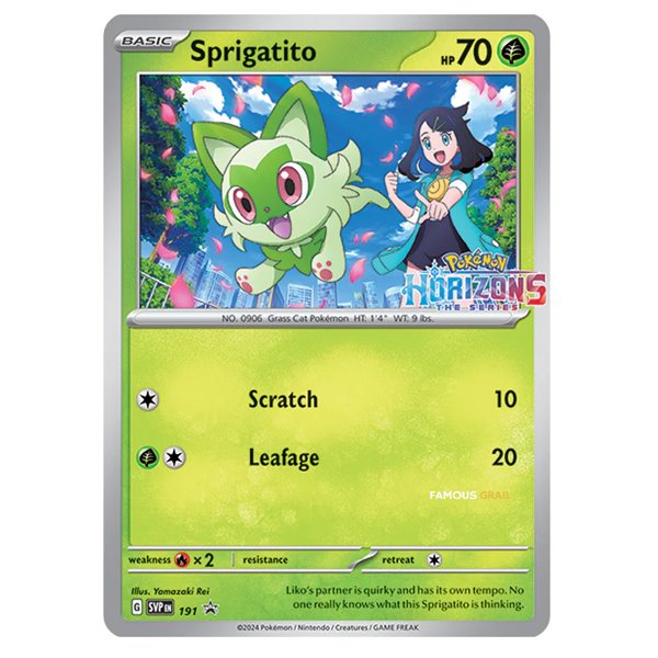 Dárek - Pokemon karta Sprigatito v ceně 74,- Kč
