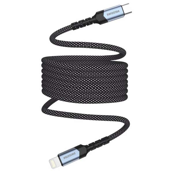 SWISSTEN Samonavíjecí magnetický datový kabel USB-C/USB-C, 1 m SWISSTEN Samonavíjecí magnetický datový kabel USB-C/USB-C, 1 m