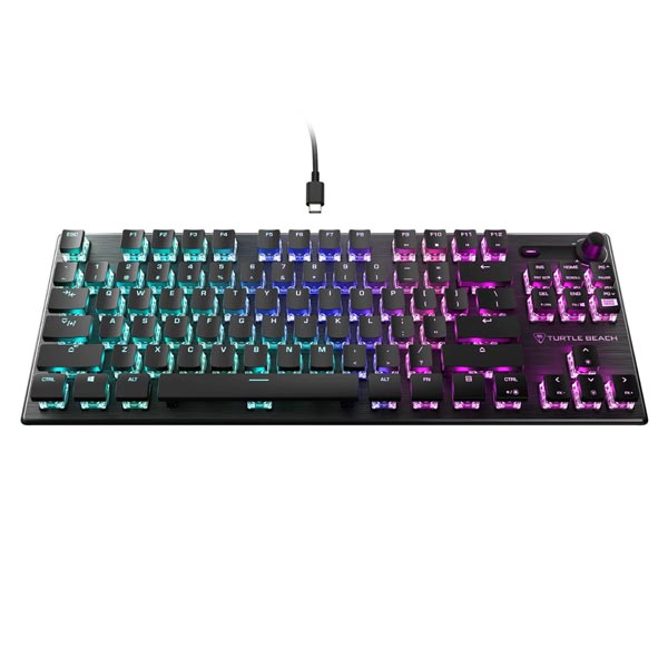 Turtle Beach herní mechanická klávesnice Vulcan TKL AIMO, Linear Red Sw. US, černá Turtle Beach herní mechanická klávesnice Vulcan TKL AIMO, Linear Red Sw. US, černá