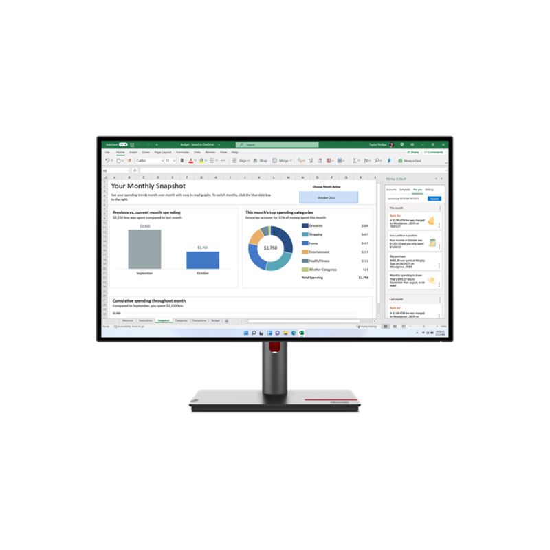 Lenovo ThinkVision P27q-30 27" 2560x1440 QHD IPS 16:9 4ms 1000:1 350cd HDMI DP USB Pivot Lenovo ThinkVision P27q-30 27" 2560x1440 QHD IPS 16:9 4ms 1000:1 350cd HDMI DP USB Pivot