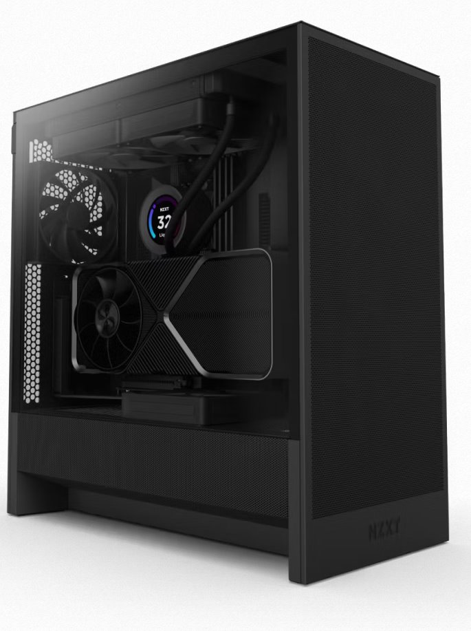 NZXT case H5 Flow / 2x120 mm fan / mesh / Black NZXT case H5 Flow / 2x120 mm fan / mesh / Black