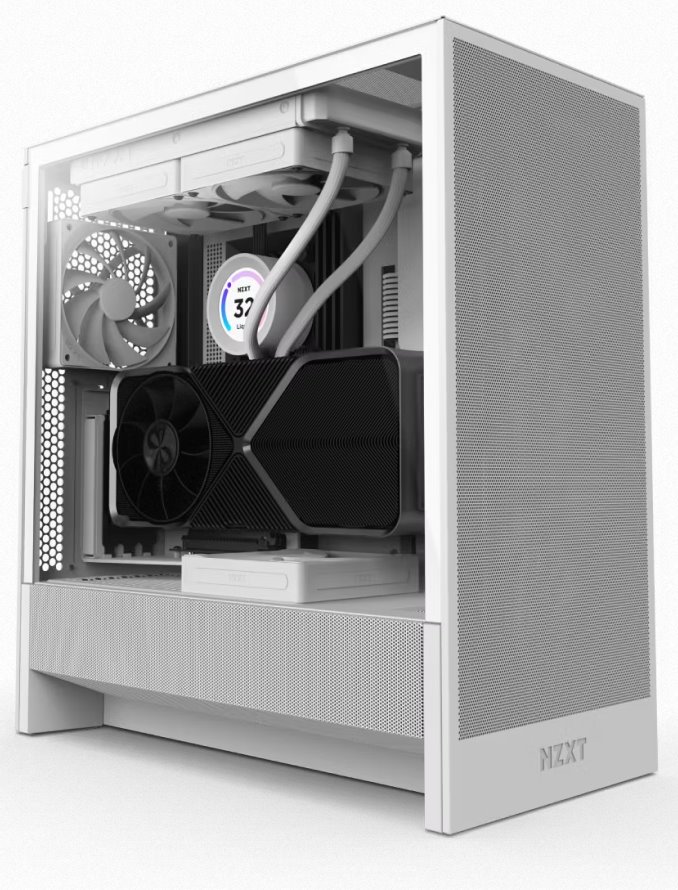 NZXT case H5 Flow / 2x120 mm fan / mesh / White NZXT case H5 Flow / 2x120 mm fan / mesh / White
