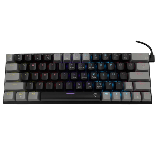 White Shark Gaming mechanical keyboard WAKIZASHI 2, blue switch, US, black/gray White Shark Gaming mechanical keyboard WAKIZASHI 2, blue switch, US, black/gray