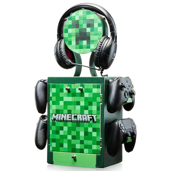 Minecraft Multifunkční herní skříňka se stojanem na hry a na ovladače