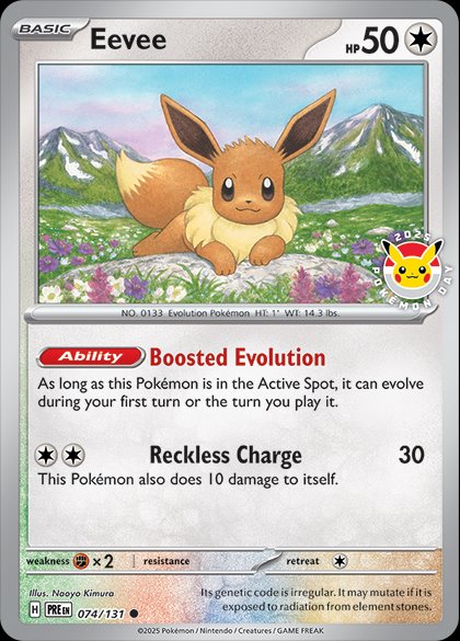 Dárek - Pokemon karta Eevee 25 Pokemon Day v ceně 369,- Kč