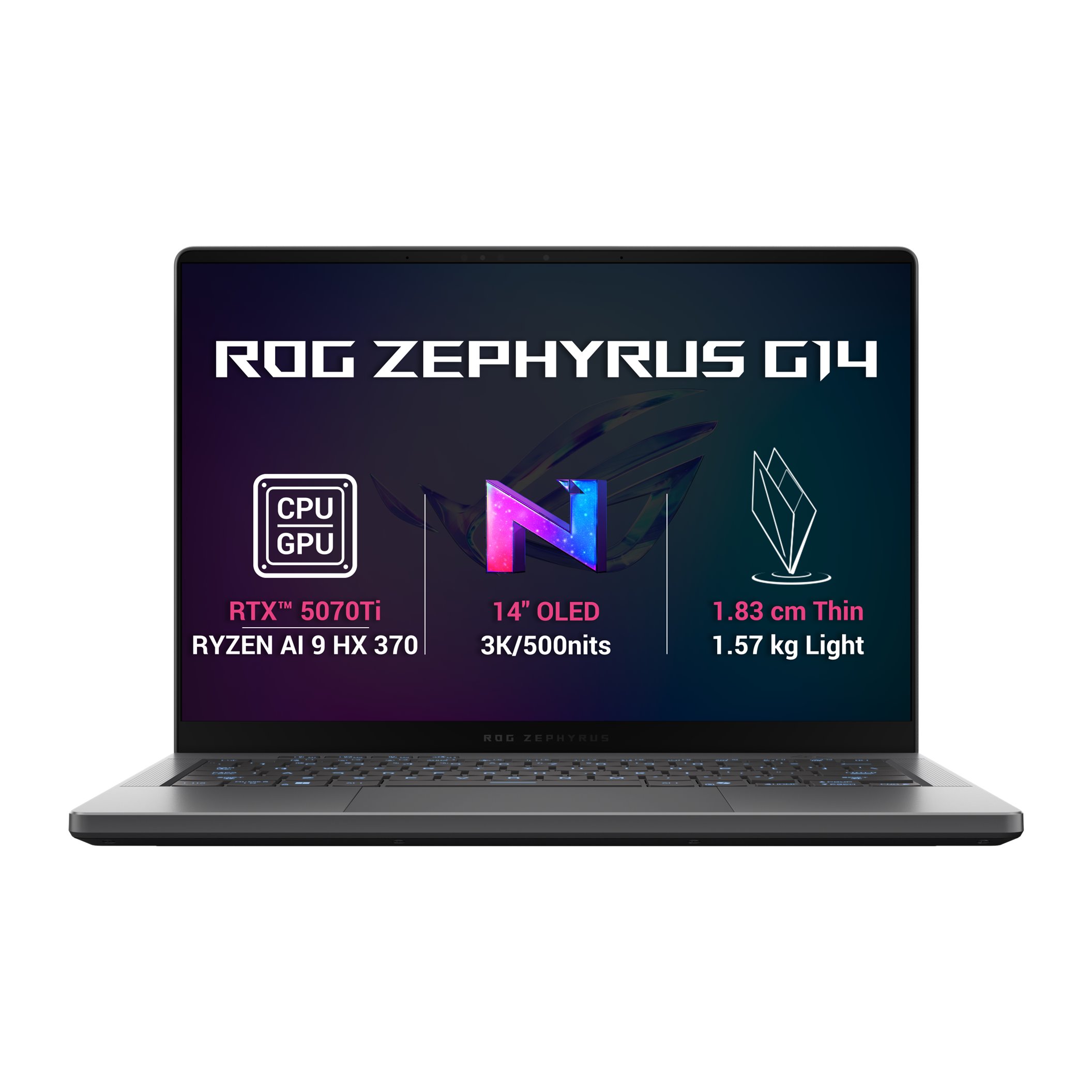 ASUS ROG Zephyrus G14/RYZEN AI 9 HX 370/32GB/1TB SSD/X7/14" OLED/Win11Pro/Eclipse Gray ASUS ROG Zephyrus G14/RYZEN AI 9 HX 370/32GB/1TB SSD/X7/14" OLED/Win11Pro/Eclipse Gray