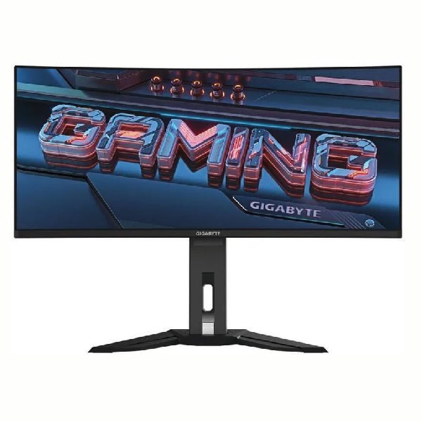 GIGABYTE LCD MO34WQC GAMING Monitor 34″ WQHD 3440×1440, OLED 1800R, 175 Hz, 2×HDMI, DP, USB-C PD, USB HUB, Speakers