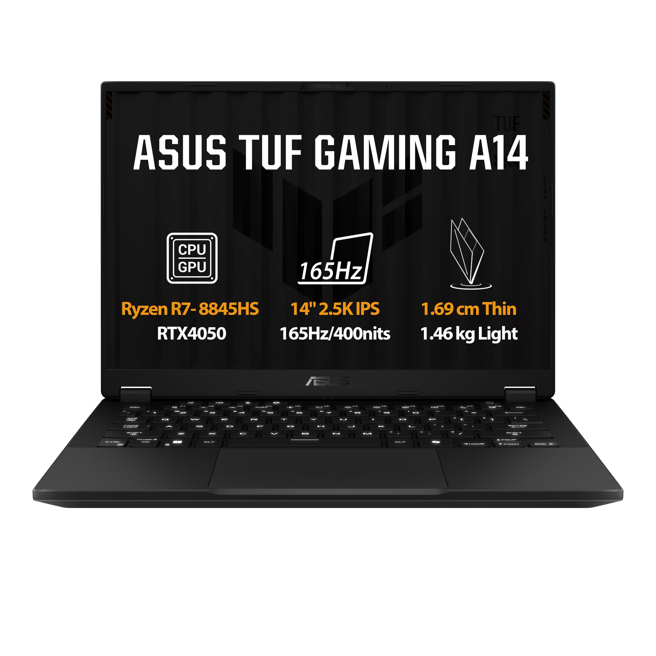 ASUS TUF Gaming A14 /R7-8845HS/32GB/1TB SSD/RTX4050/14" 2.5K/bez OS/Jaeger Gray ASUS TUF Gaming A14 /R7-8845HS/32GB/1TB SSD/RTX4050/14" 2.5K/bez OS/Jaeger Gray