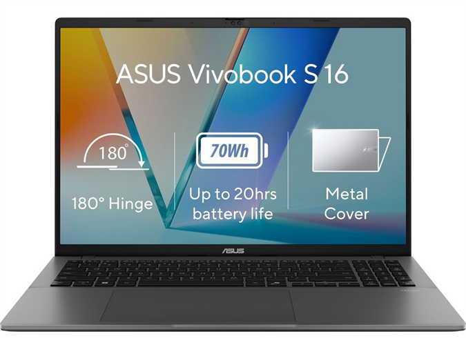 ASUS Vivobook S16/Core U5-225H/16GB/1TB SSD/16" WUXGA/Intel Arc/Win11Home/Gray ASUS Vivobook S16/Core U5-225H/16GB/1TB SSD/16" WUXGA/Intel Arc/Win11Home/Gray