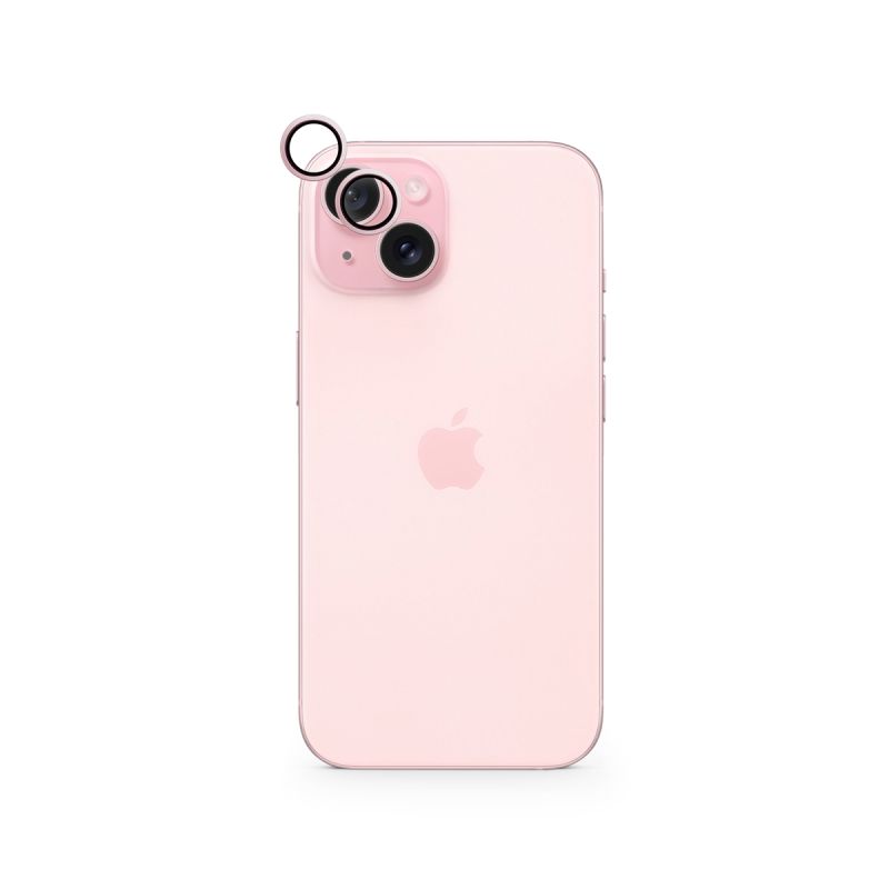 Epico Aluminium Lens Protector for Apple iPhone 15 / 15 Plus - růžová Epico Aluminium Lens Protector for Apple iPhone 15 / 15 Plus - růžová