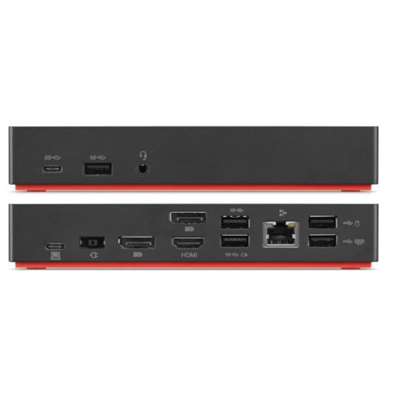 Lenovo ThinkPad USB-C Dock - 90W (2x DP, 1x HDMI, RJ45, 3x USB 3.1, 2x USB 2.0, adapter) Lenovo ThinkPad USB-C Dock - 90W (2x DP, 1x HDMI, RJ45, 3x USB 3.1, 2x USB 2.0, adapter)