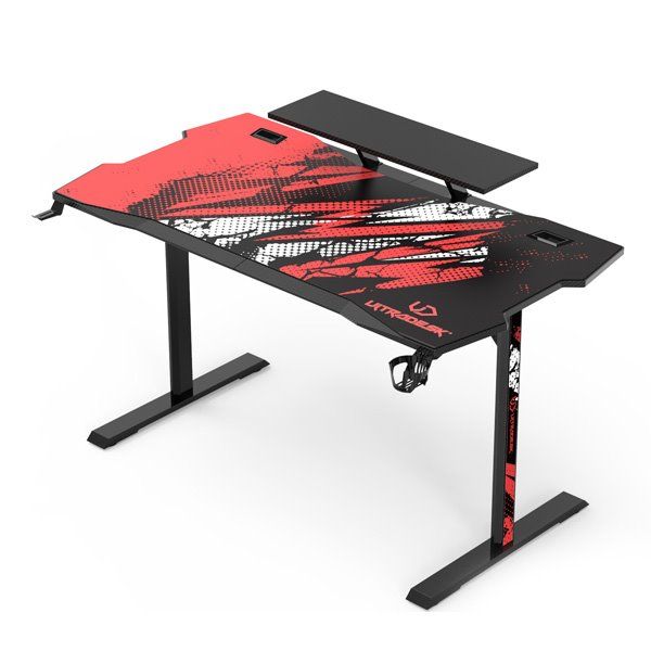 ULTRADESK herní stůl ATOMIC, 139x74 cm, 76 cm, s vyvýšeným stojanom na monitor, držiakom na slúcha, s celoplošnou XXL podl. ULTRADESK herní stůl ATOMIC, 139x74 cm, 76 cm, s vyvýšeným stojanom na monitor, držiakom na slúcha, s celoplošnou XXL podl.