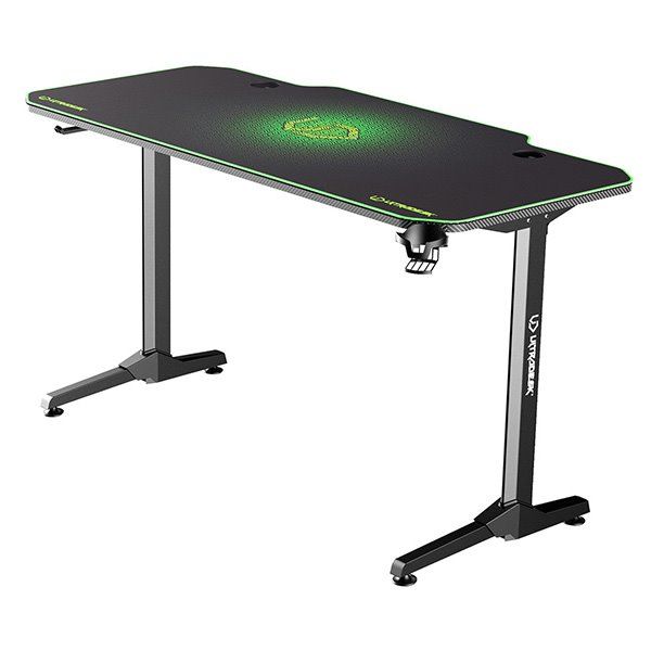ULTRADESK herní stůl FRAG - GREEN, 140x66 cm, 76 cm, s XXL podložkou pod myš, s ultradesk BEAM, držák sluchátek ULTRADESK herní stůl FRAG - GREEN, 140x66 cm, 76 cm, s XXL podložkou pod myš, s ultradesk BEAM, držák sluchátek