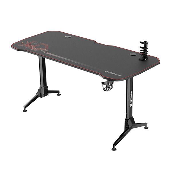ULTRADESK herní stůl GRAND RED, 160x75 cm, 70-80 cm, 3 úrovne výšky, s XXL podložkou pod myš, držák sluchátek ULTRADESK herní stůl GRAND RED, 160x75 cm, 70-80 cm, 3 úrovne výšky, s XXL podložkou pod myš, držák sluchátek