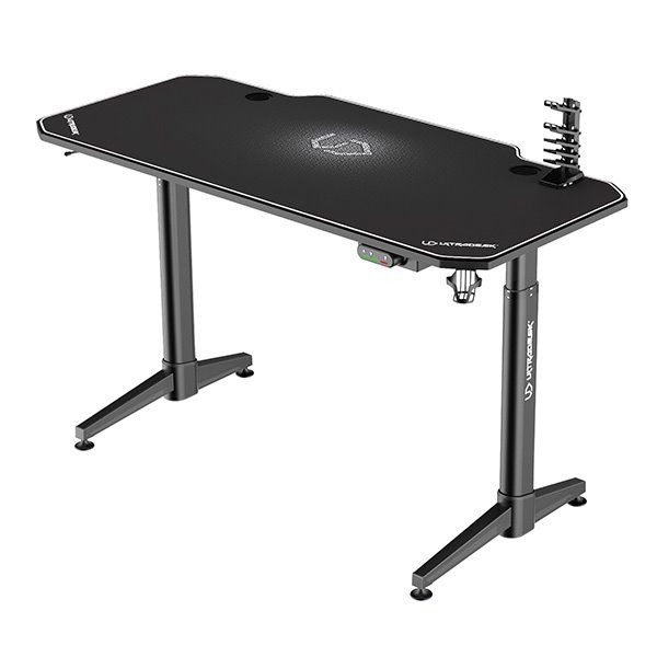 ULTRADESK herní stůl LEVEL WHITE, 140x66 cm, 72-124 cm, elektricky nastaviteľná výška, s XXL podložkou pod myš ULTRADESK herní stůl LEVEL WHITE, 140x66 cm, 72-124 cm, elektricky nastaviteľná výška, s XXL podložkou pod myš