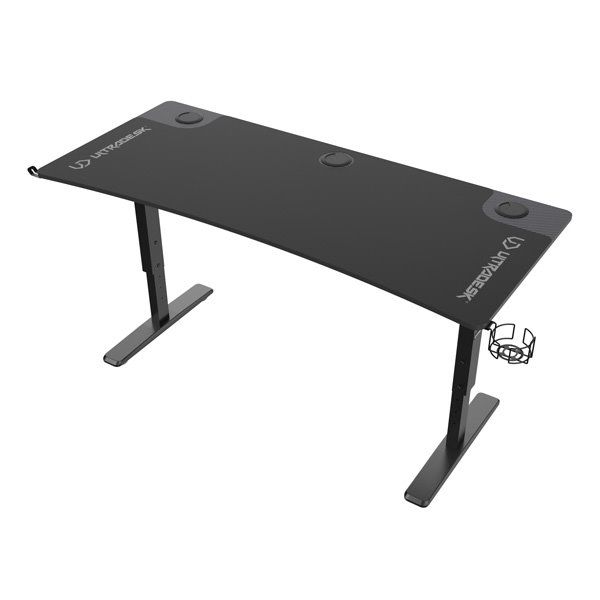 ULTRADESK herní stůl Ultradesk CRUISER BLACK, 160x70 cm, 66-82 cm, držák sluchátek, 3 otvory pre káble, výškovo nastav ULTRADESK herní stůl Ultradesk CRUISER BLACK, 160x70 cm, 66-82 cm, držák sluchátek, 3 otvory pre káble, výškovo nastav