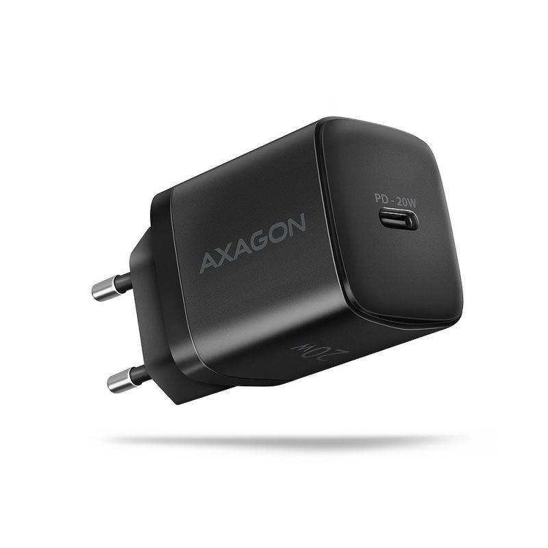 AXAGON ACU-PD20, nabíjačka do siete 20W, 1x port USB-C, PD3.0/PPS/QC4+/AFC/Apple, černá AXAGON ACU-PD20, nabíjačka do siete 20W, 1x port USB-C, PD3.0/PPS/QC4+/AFC/Apple, černá