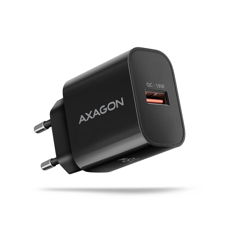 AXAGON ACU-QC18, nabíjačka do siete 18W, 1x port USB-A, QC3.0/AFC/Apple, černá AXAGON ACU-QC18, nabíjačka do siete 18W, 1x port USB-A, QC3.0/AFC/Apple, černá