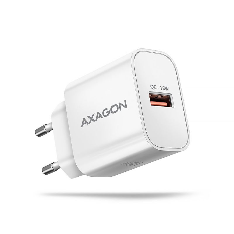 AXAGON ACU-QC18W, nabíjačka do siete 18W, 1x port USB-A, QC3.0/AFC/Apple, bílá AXAGON ACU-QC18W, nabíjačka do siete 18W, 1x port USB-A, QC3.0/AFC/Apple, bílá